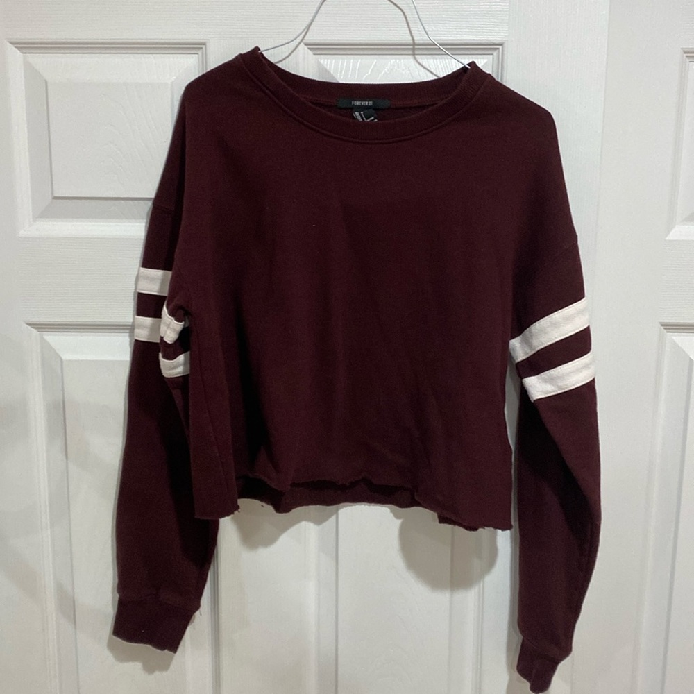 Forever21 Casual Burgundy Jockey Hoodie